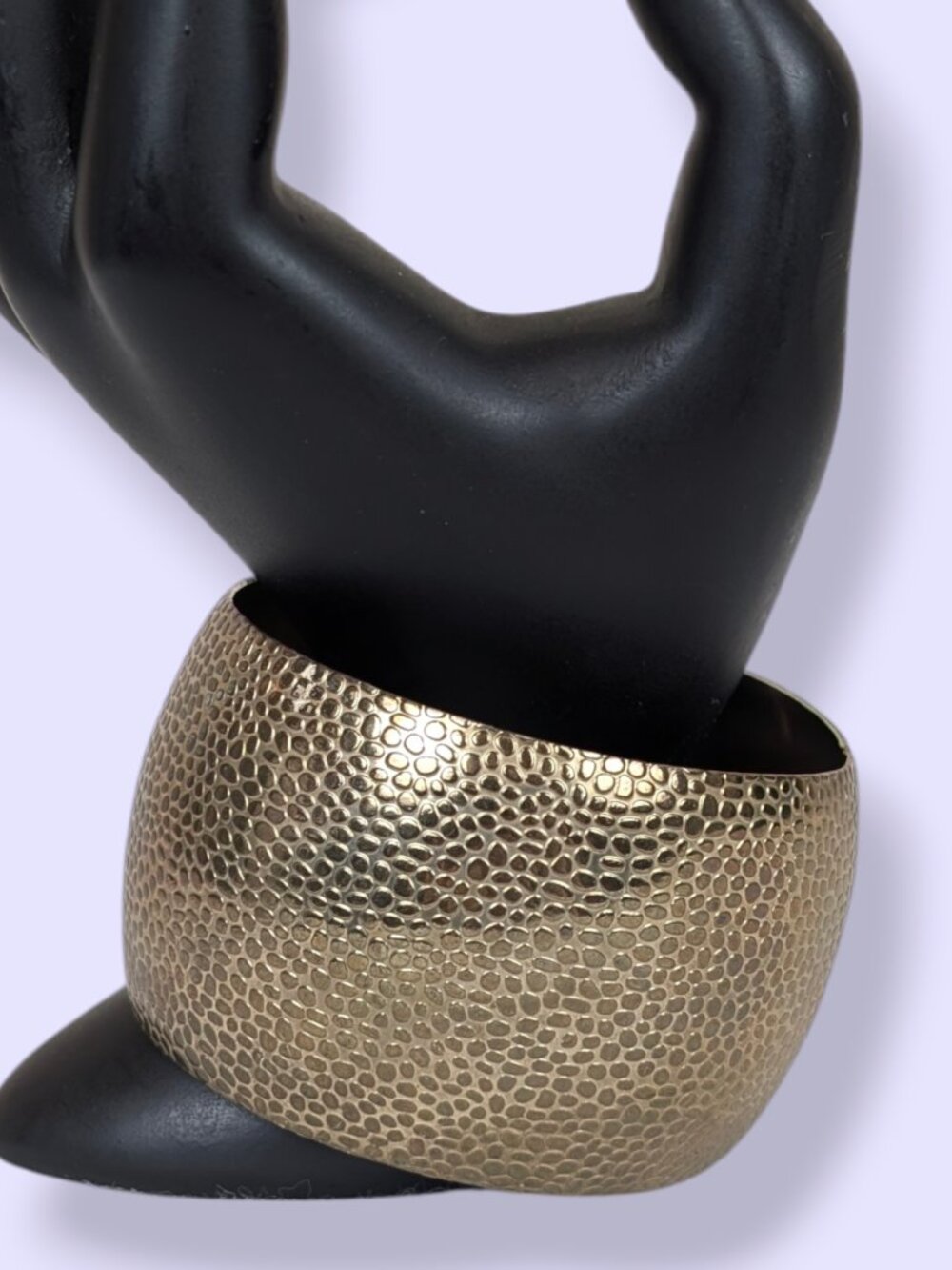 (2/$20) Wide Spotty Texture Metal Bangle
